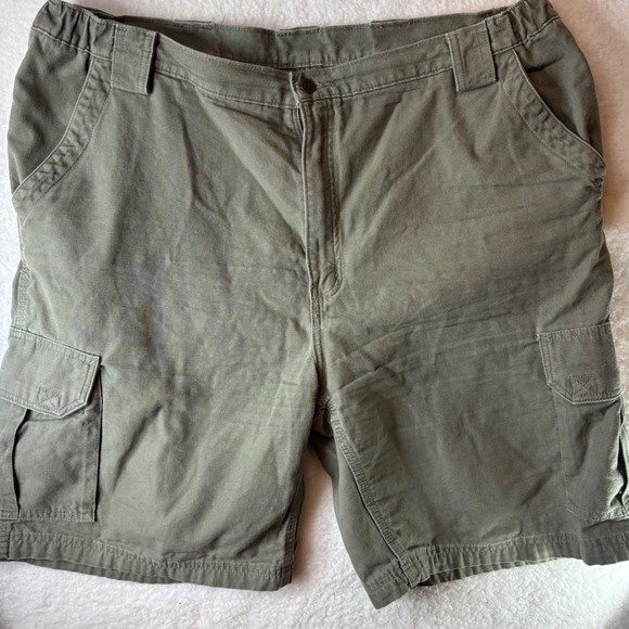 Carhartt Mens Work Cargo Shorts Khaki Size 42 Cotton Relaxed Fit Pockets - Picture 11 of 11